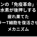 ガンの「免疫革命」を水素が後押しする——疲れ果てたキラーT細胞を復活させるメカニズム